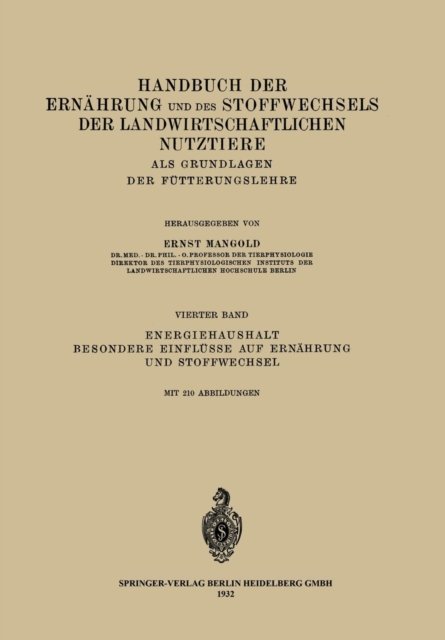 Energiehaushalt. Besondere Einflusse auf Ernahrung und Stoffwechsel