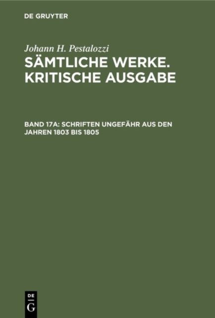 Schriften ungefahr aus den Jahren 1803 bis 1805