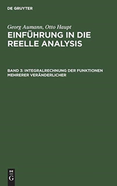 Integralrechnung Der Funktionen Mehrerer Veranderlicher