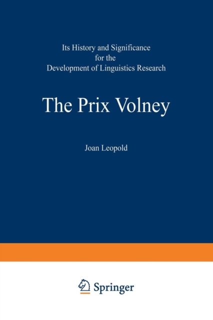 The Prix Volney: Its History and Significance for the Development of Linguistics Research