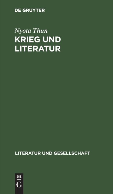 Krieg Und Literatur