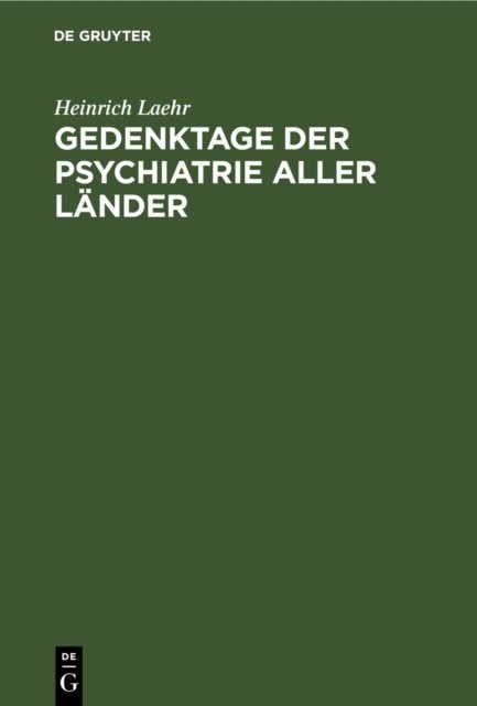 Gedenktage Der Psychiatrie Aller Lander