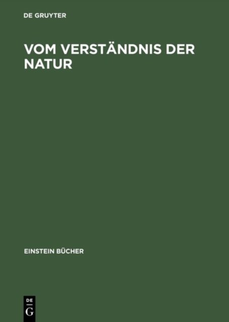 Vom Verstandnis Der Natur
