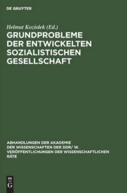 Grundprobleme Der Entwickelten Sozialistischen Gesellschaft