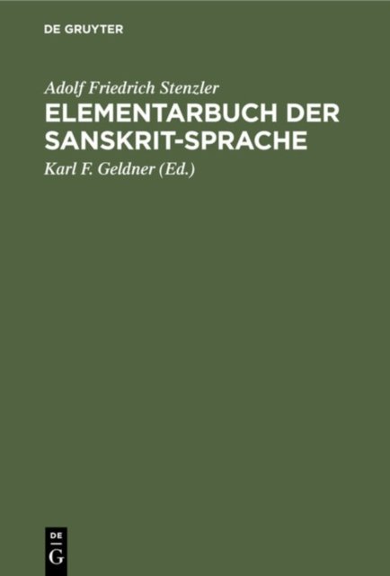Elementarbuch Der Sanskrit-Sprache
