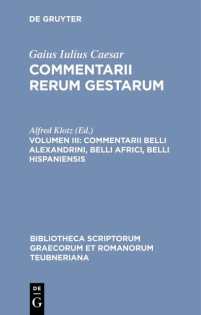 Commentarii, Vol. III Pb