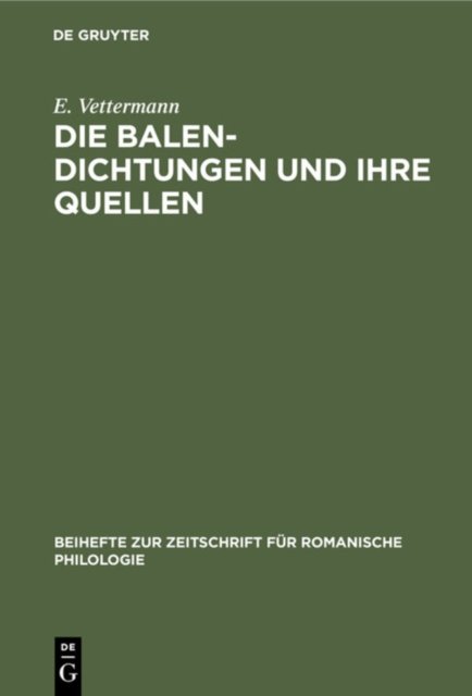 Balen-Dichtungen und ihre Quellen