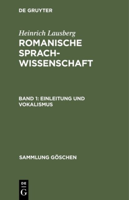 Einleitung Und Vokalismus