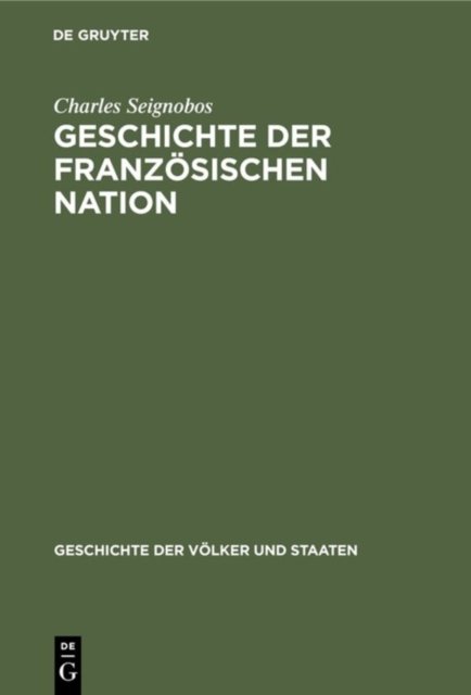 Geschichte Der Franzosischen Nation