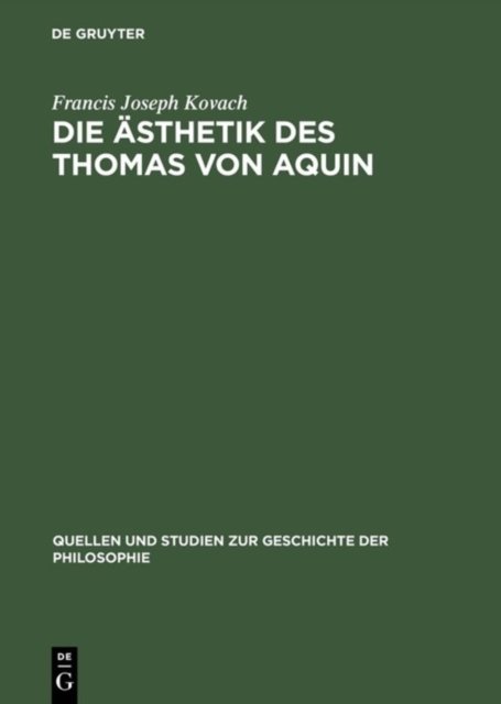 Die Asthetik des Thomas von Aquin