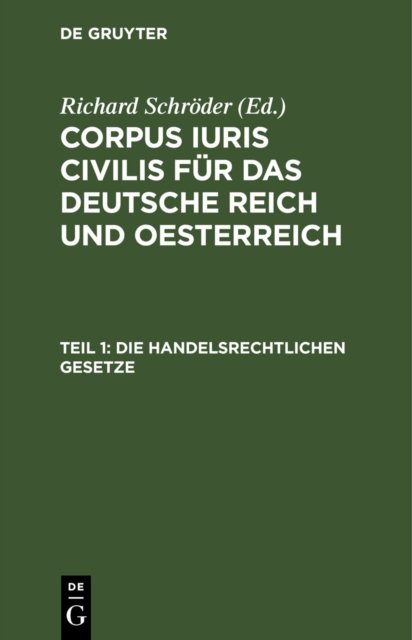 handelsrechtlichen Gesetze