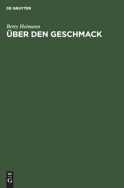Uber Den Geschmack