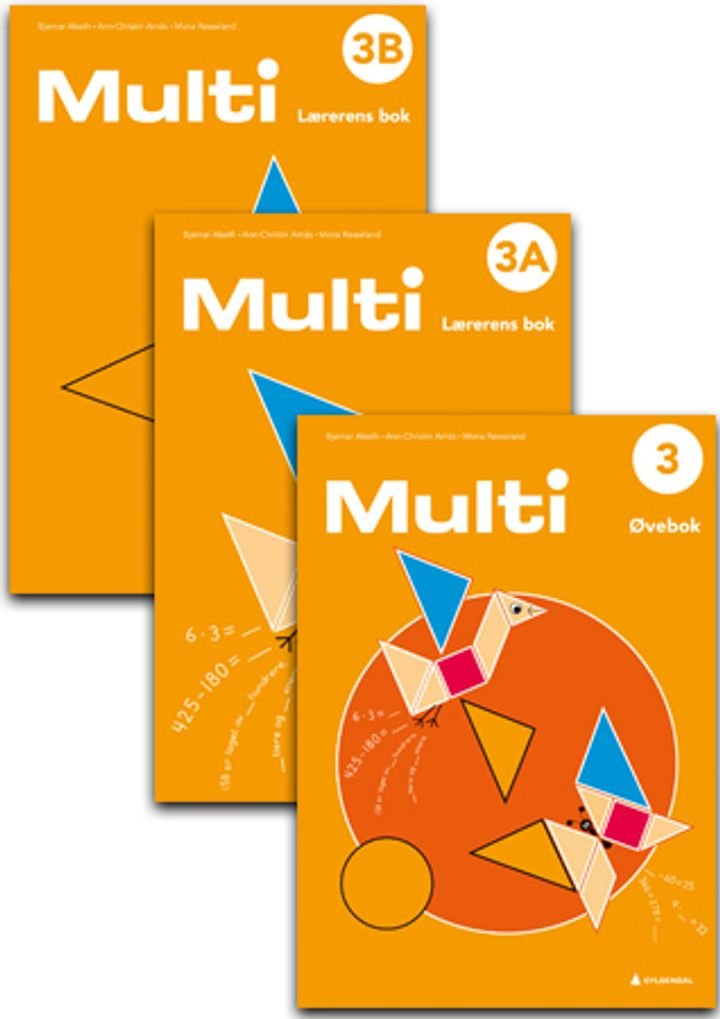 Multi 3, 3.utg. Pakke med Øvebok (20stk) og Lærerens bok A og B - matematikk for barnesteget
