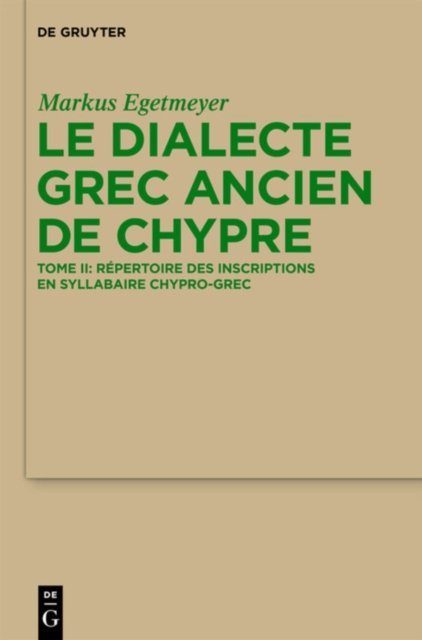 Le Dialecte Grec Ancien de Chypre