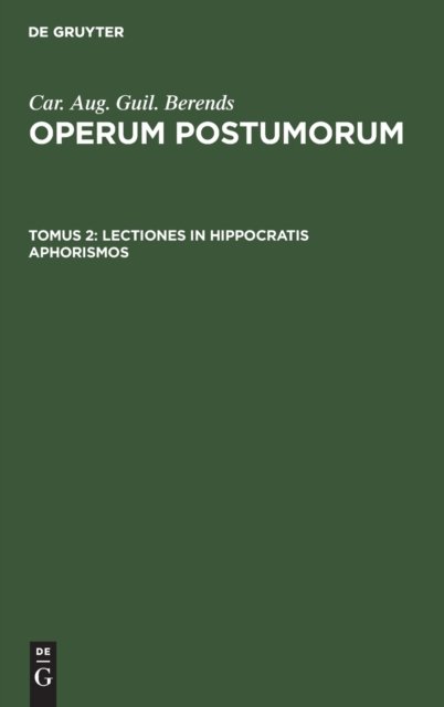 Lectiones in Hippocratis aphorismos