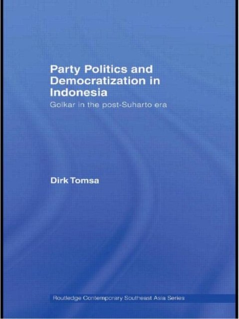 Party Politics and Democratization in Indonesia