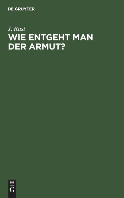 Wie entgeht man der Armut?