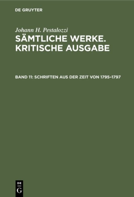 Schriften Aus Der Zeit Von 1795-1797