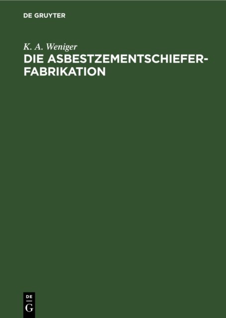 Asbestzementschiefer-Fabrikation