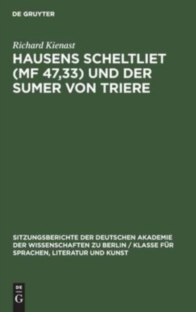 Hausens Scheltliet (Mf 47,33) Und Der Sumer Von Triere