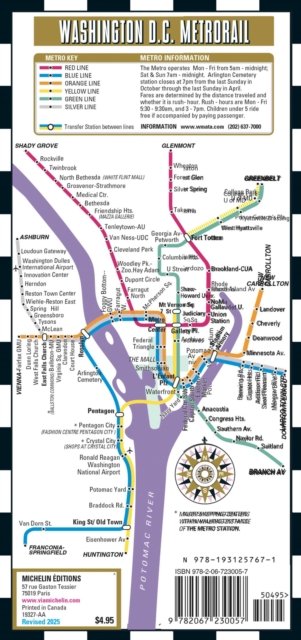 Streetwise Map Washington D.C - Laminated City Center Street Map of Washington D.C Metro
