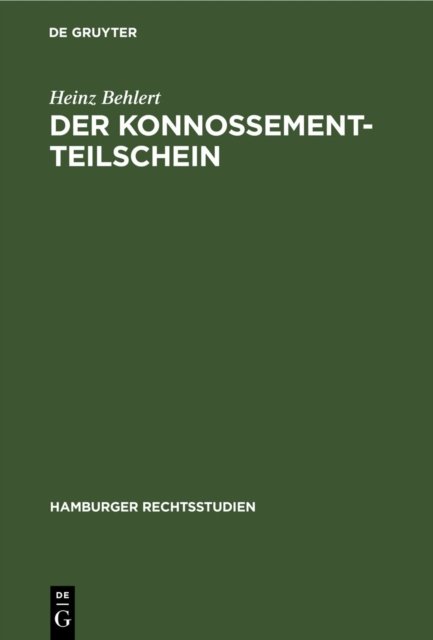 Der Konnossement-Teilschein
