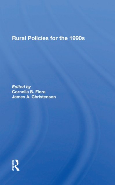 Rural Policies for the 1990''s