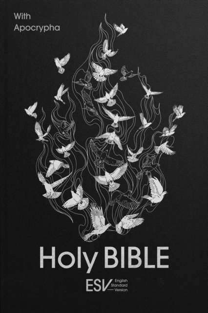 ESV Holy Bible with Apocrypha, Anglicised Standard Hardback, Black Hardback, Silver Foiled Cover, Silver Ribbon Marker, ESV English Standard Version, Hardback, Standard size