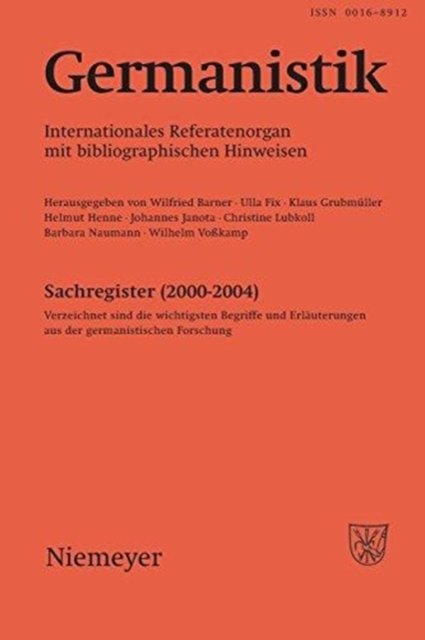 Germanistik, Sachregister (2000-2004)