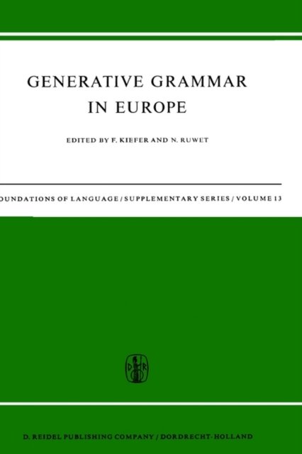 Generative Grammar in Europe