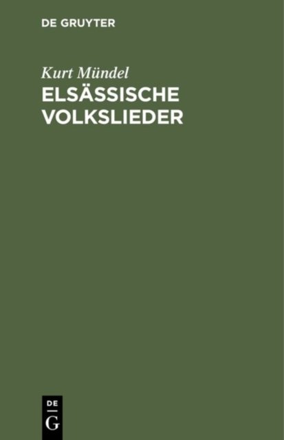 Elsassische Volkslieder