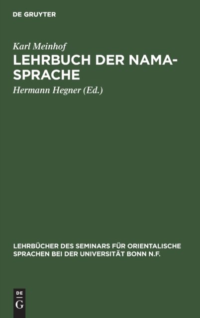 Lehrbuch Der Nama-Sprache