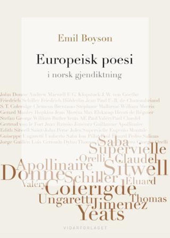 Europeisk poesi i norsk gjendiktning - redaksjon og etterord ved Ronny Spaans