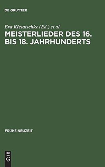 Meisterlieder des 16. bis 18. Jahrhunderts
