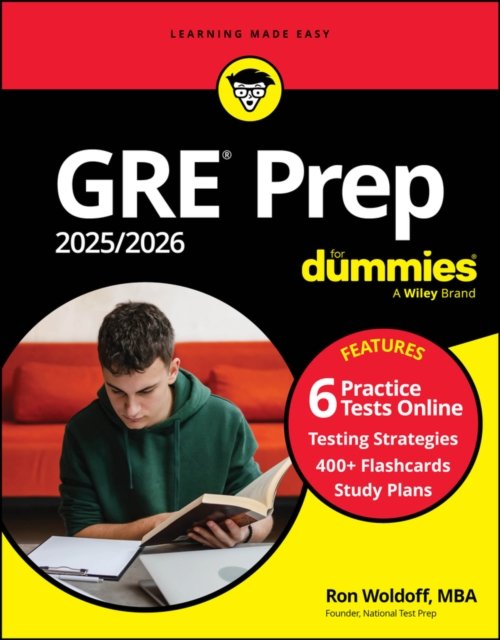GRE Prep 2025/2026 For Dummies – Book + 6 Practice  Tests & 400+ Flashcards Online