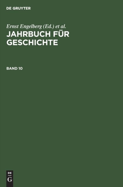 Jahrbuch Fur Geschichte. Band 10