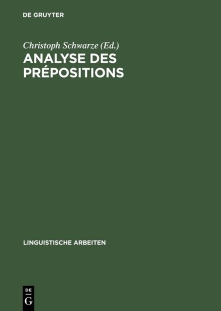 Analyse Des Prepositions