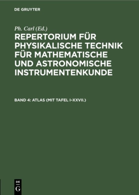 ATLAS (mit Tafel I–XXVII.)