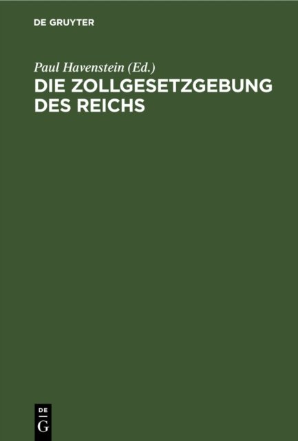 Zollgesetzgebung des Reichs