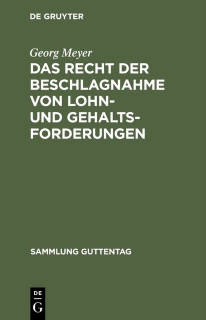 Recht der Beschlagnahme von Lohn- und Gehaltsforderungen