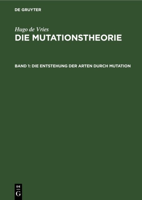 Entstehung der Arten durch Mutation