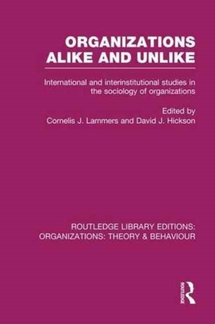 Organizations Alike and Unlike