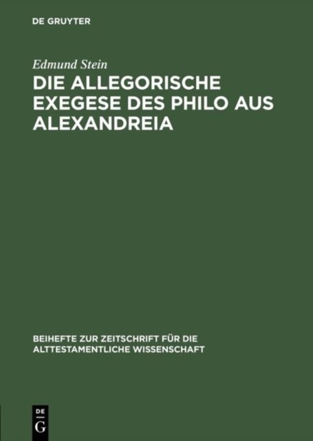 allegorische Exegese des Philo aus Alexandreia