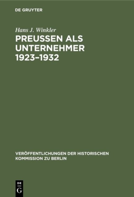 Preußen als Unternehmer 1923–1932