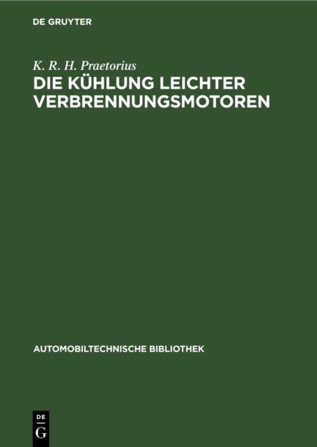 Die Kuhlung leichter Verbrennungsmotoren
