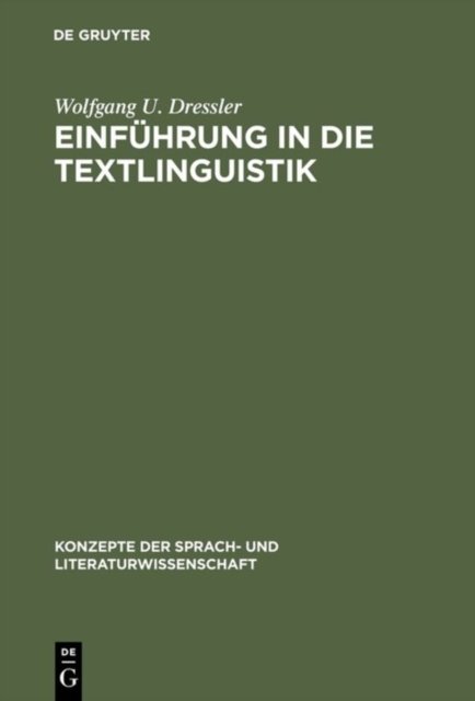 Einführung in Die Textlinguistik