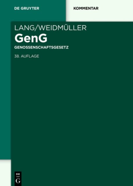 Lang/Weidmuller Genossenschaftsgesetz