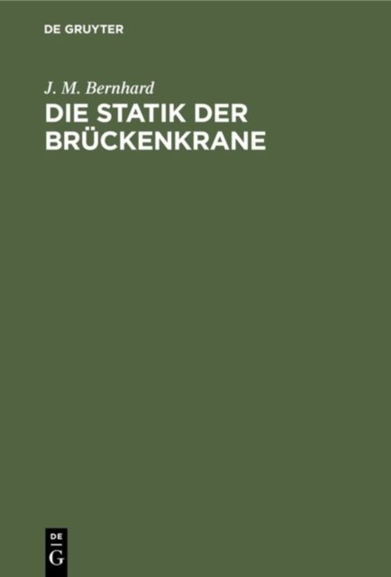 Statik der Brückenkrane
