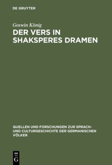 Der Vers in Shaksperes Dramen