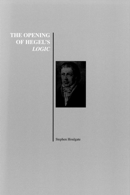 The Opening of Hegel''s Logic